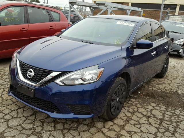 3N1AB7AP5GY331730 - 2016 NISSAN SENTRA S BLUE photo 2