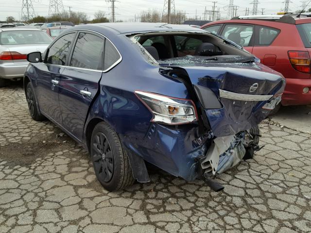 3N1AB7AP5GY331730 - 2016 NISSAN SENTRA S BLUE photo 3