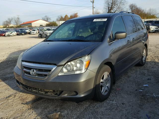 5FNRL38797B447469 - 2007 HONDA ODYSSEY EX GRAY photo 2