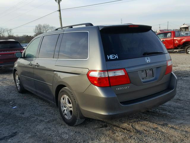 5FNRL38797B447469 - 2007 HONDA ODYSSEY EX GRAY photo 3