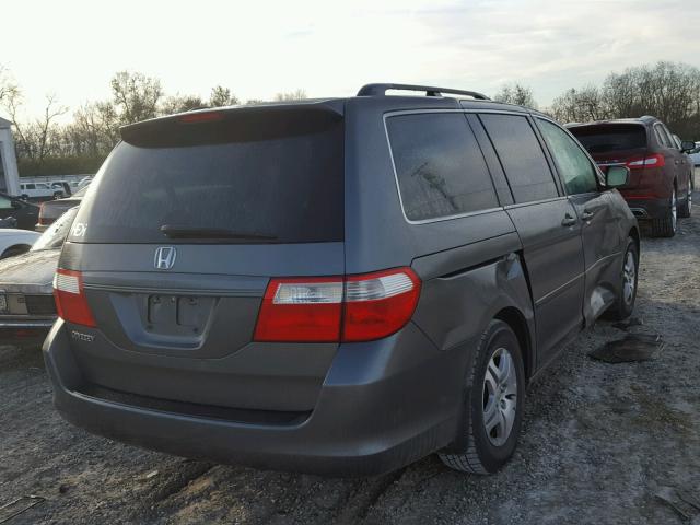 5FNRL38797B447469 - 2007 HONDA ODYSSEY EX GRAY photo 4