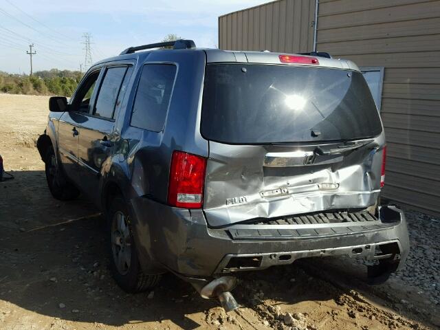 5FNYF38439B019151 - 2009 HONDA PILOT EX GRAY photo 3