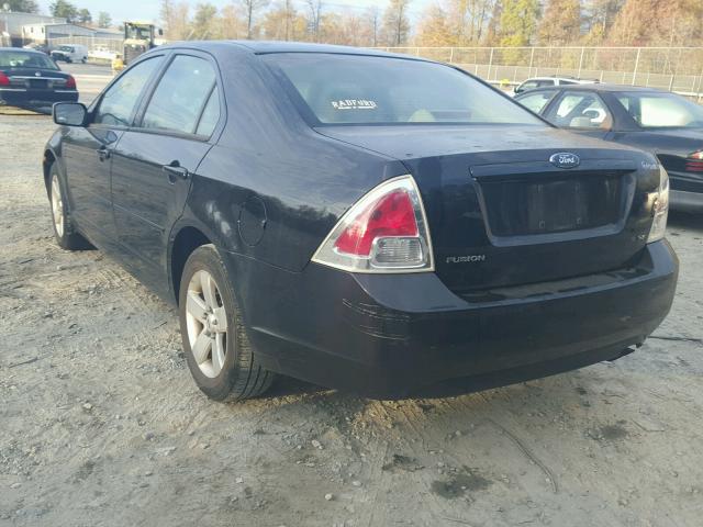 3FAFP07Z26R233967 - 2006 FORD FUSION SE BLACK photo 3