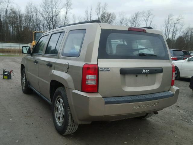 1J4FT28AX9D195115 - 2009 JEEP PATRIOT SP TAN photo 3