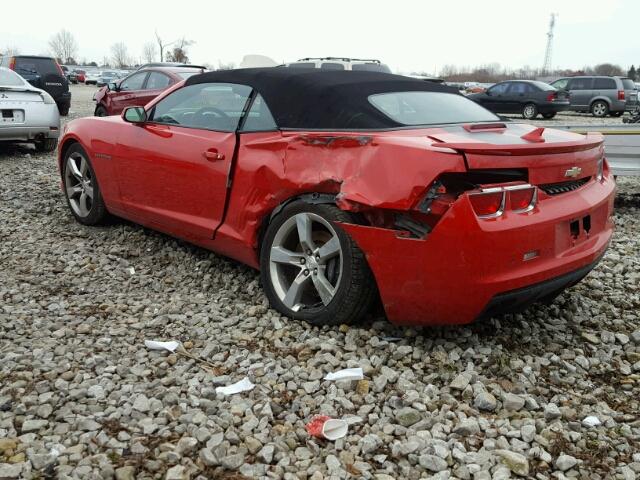 2G1FK3DJ3B9177510 - 2011 CHEVROLET CAMARO 2SS RED photo 3