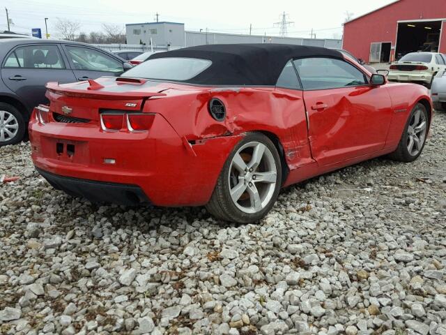 2G1FK3DJ3B9177510 - 2011 CHEVROLET CAMARO 2SS RED photo 4