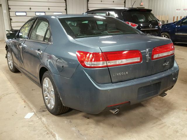 3LNHL2GC5CR825103 - 2012 LINCOLN MKZ BLUE photo 3