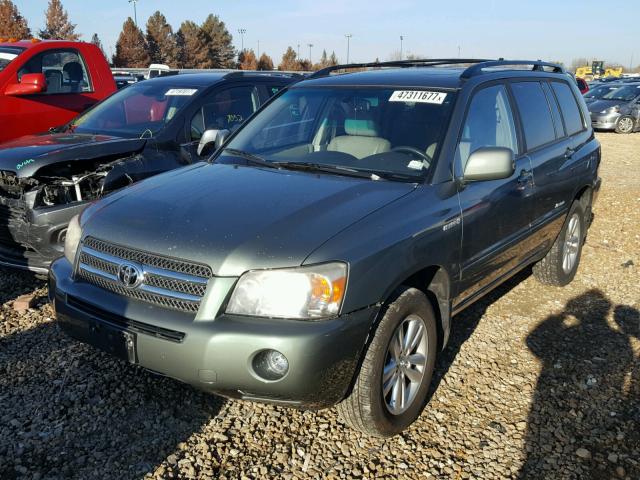 JTEDW21A070018135 - 2007 TOYOTA HIGHLANDER GREEN photo 2