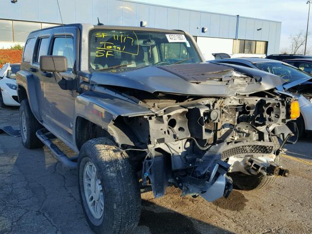 5GTEN13E998103459 - 2009 HUMMER H3 GRAY photo 1