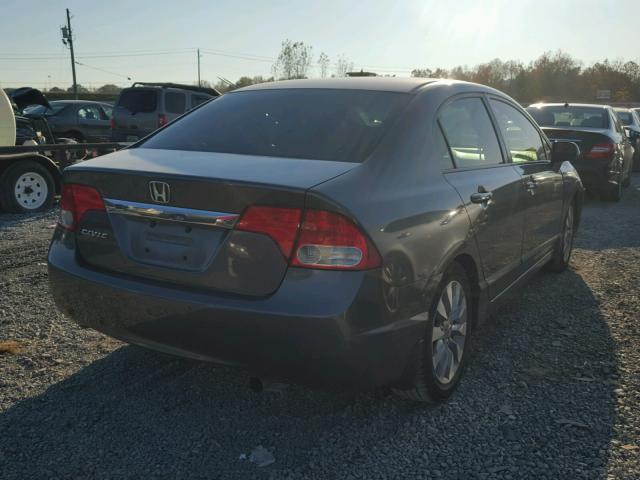 2HGFA16859H530727 - 2009 HONDA CIVIC EX GRAY photo 4