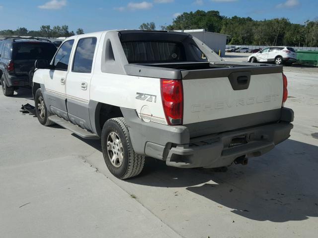 3GNEK13T12G153195 - 2002 CHEVROLET AVALANCHE WHITE photo 3