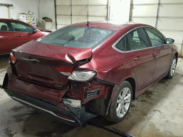 1C3CCCAB3GN145413 - 2016 CHRYSLER 200 LIMITE RED photo 4