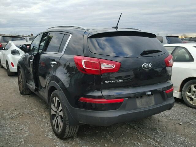 KNDPCCA24D7536180 - 2013 KIA SPORTAGE E BLACK photo 3