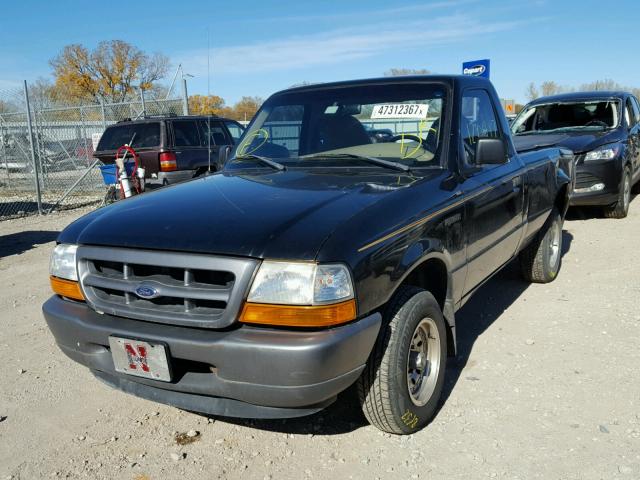 1FTYR10C0XPA30741 - 1999 FORD RANGER BLACK photo 2