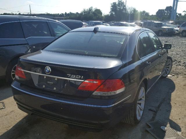 WBAHL83538DT13402 - 2008 BMW 750I BLUE photo 4