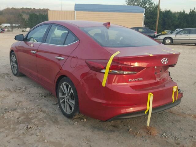 5NPD84LFXHH074851 - 2017 HYUNDAI ELANTRA SE RED photo 3