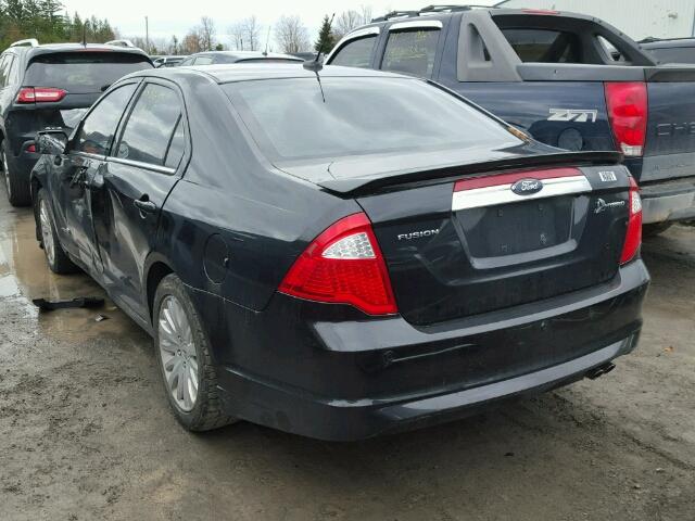 3FADP0L36AR217420 - 2010 FORD FUSION HYB BLACK photo 3