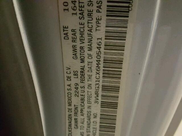 3VWRG31CX6M405461 - 2006 VOLKSWAGEN NEW BEETLE 银色 照片 10