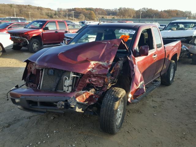 1GCDT19E498154934 - 2009 CHEVROLET COLORADO MAROON photo 2