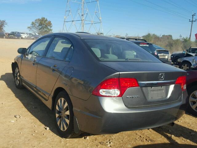 1HGFA16879L014341 - 2009 HONDA CIVIC EX GRAY photo 3