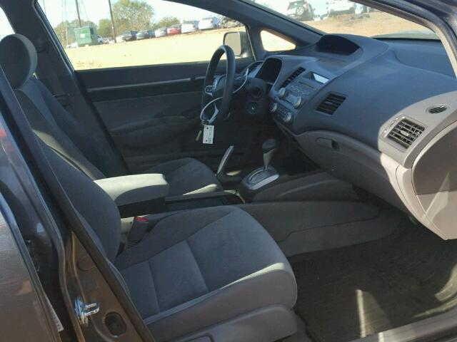 1HGFA16879L014341 - 2009 HONDA CIVIC EX GRAY photo 5