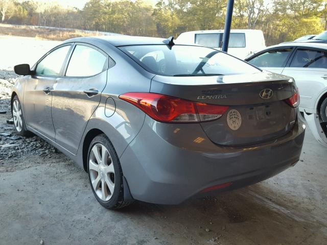 5NPDH4AE1DH313899 - 2013 HYUNDAI ELANTRA GL GRAY photo 3