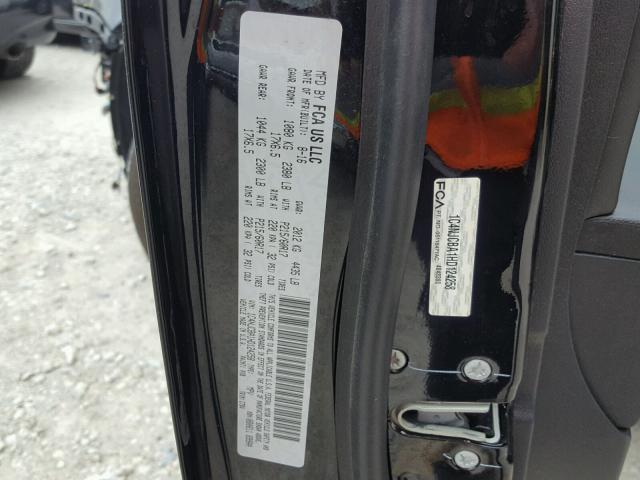 1C4NJCBA1HD124258 - 2017 JEEP COMPASS SP შავი ფოტო 10