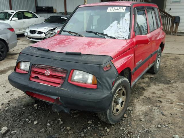 2S3TD03V2V6401283 - 1997 SUZUKI SIDEKICK J RED photo 2