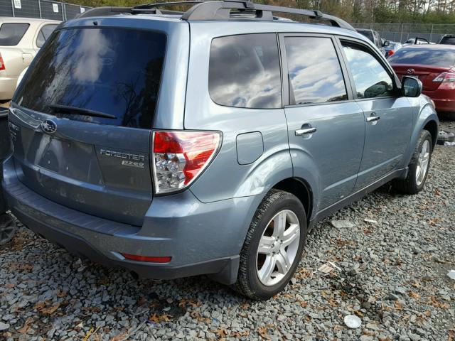 JF2SH6CC1AH760243 - 2010 SUBARU FORESTER 2 BLUE photo 4