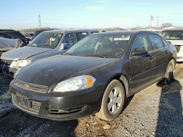 2G1WT58N789274773 - 2008 CHEVROLET IMPALA LT BLACK photo 2