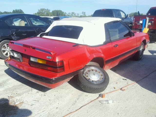 1FABP2732GF271266 - 1986 FORD MUSTANG LX RED photo 4