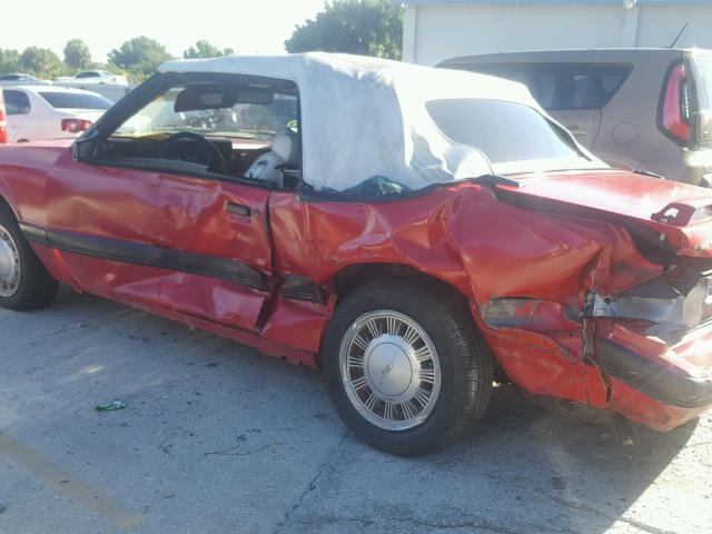 1FABP2732GF271266 - 1986 FORD MUSTANG LX RED photo 9