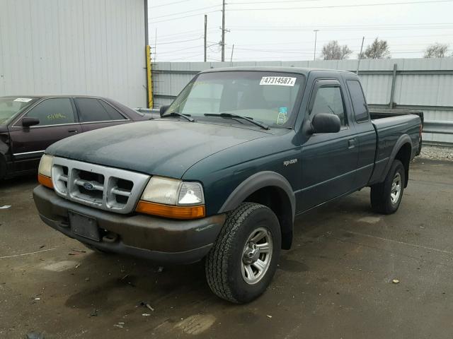 1FTZR15U8WPB26542 - 1998 FORD RANGER SUP GREEN photo 2