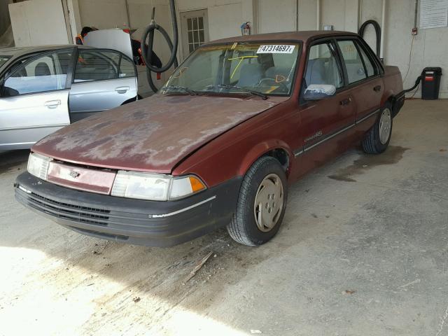 1G1JC5440N7169030 - 1992 CHEVROLET CAVALIER V MAROON photo 2