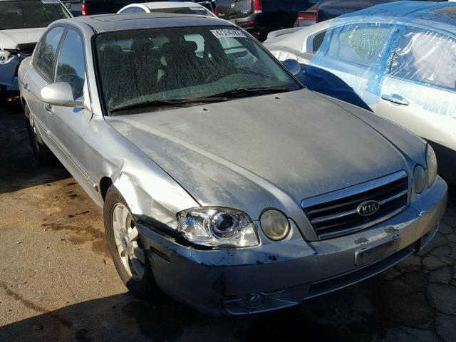 KNAGD128145356877 - 2004 KIA OPTIMA LX GRAY photo 1