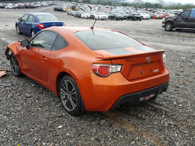 JF1ZNAA12D2724004 - 2013 TOYOTA SCION FR-S ORANGE photo 3