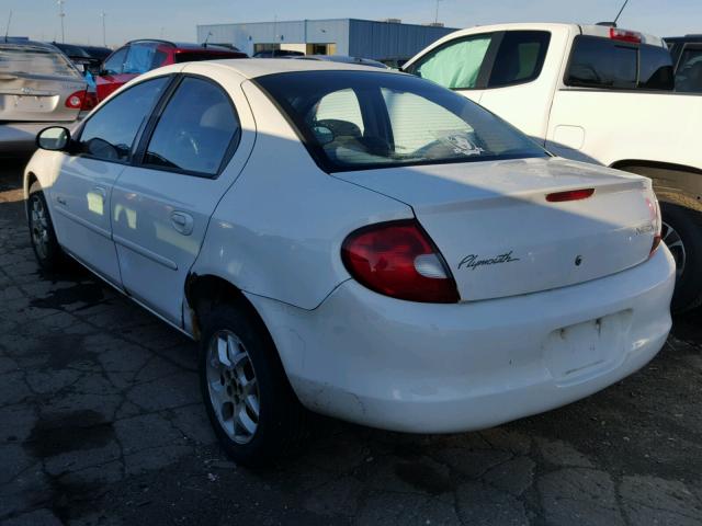 1P3ES46C41D276734 - 2001 PLYMOUTH NEON BASE 白色 照片 3