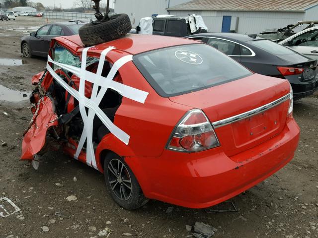 KL1TD56698B274198 - 2008 CHEVROLET AVEO BASE RED photo 3