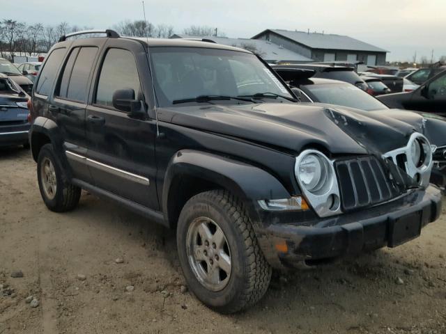 1J4GL58555W615533 - 2005 JEEP LIBERTY LI BLACK photo 1