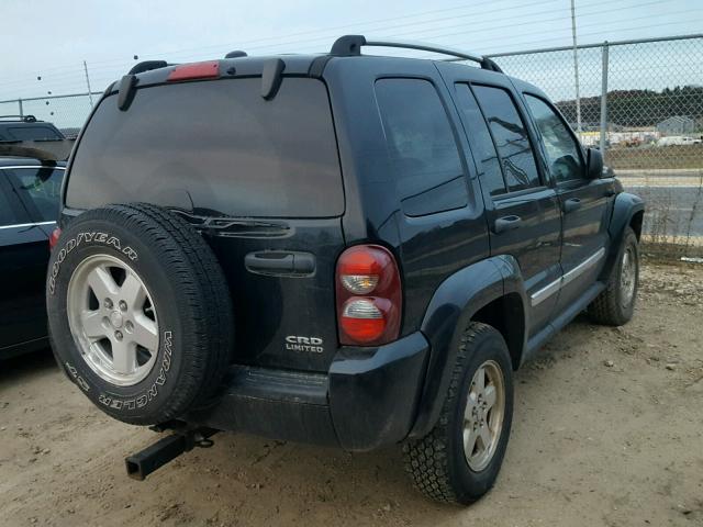 1J4GL58555W615533 - 2005 JEEP LIBERTY LI BLACK photo 4