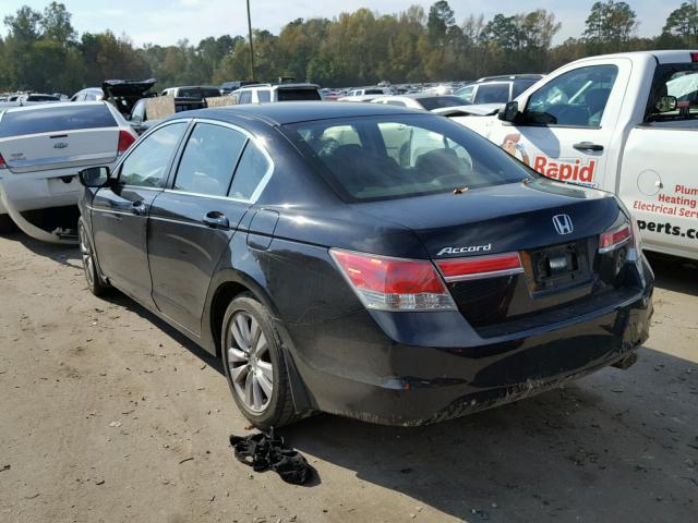 1HGCP2F71CA063083 - 2012 HONDA ACCORD EX BLACK photo 3