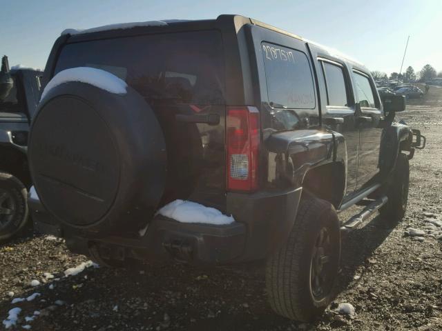 5GTDN13E078245272 - 2007 HUMMER H3 BLACK photo 4