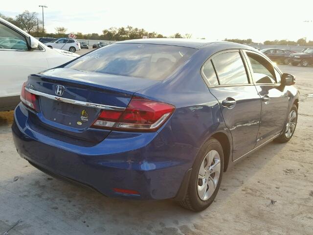 2HGFB2F58DH571743 - 2013 HONDA CIVIC LX BLUE photo 4