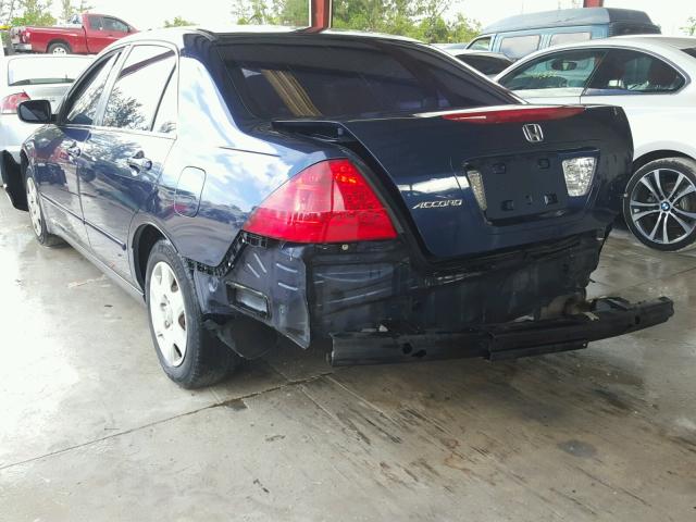 JHMCM56487C015409 - 2007 HONDA ACCORD LX BLUE photo 3