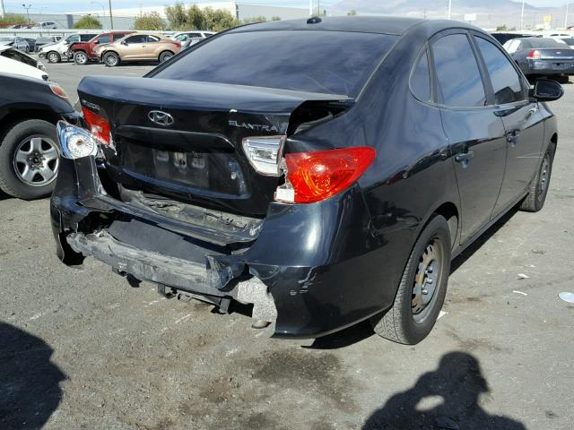 KMHDU46D97U136200 - 2007 HYUNDAI ELANTRA GL BLACK photo 4