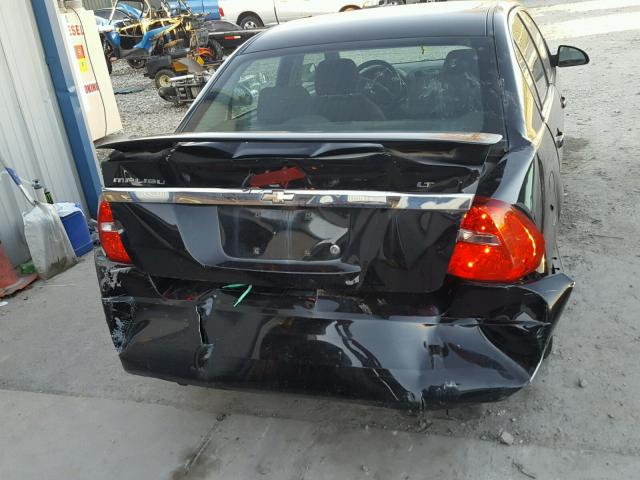 1G1ZT51F76F187962 - 2006 CHEVROLET MALIBU LT BLACK photo 9
