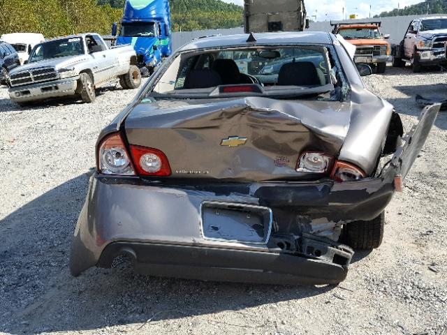 1G1ZC5EU5CF280726 - 2012 CHEVROLET MALIBU 1LT BROWN photo 9