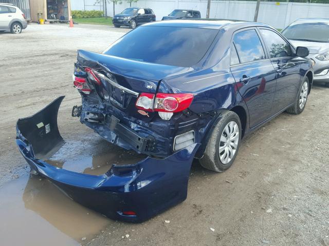 2T1BU4EEXDC005646 - 2013 TOYOTA COROLLA BA BLUE photo 4