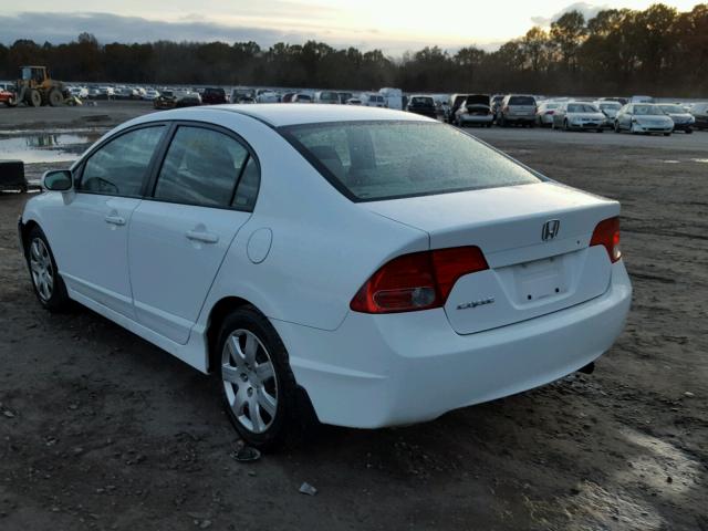 2HGFA16516H500304 - 2006 HONDA CIVIC LX WHITE photo 3