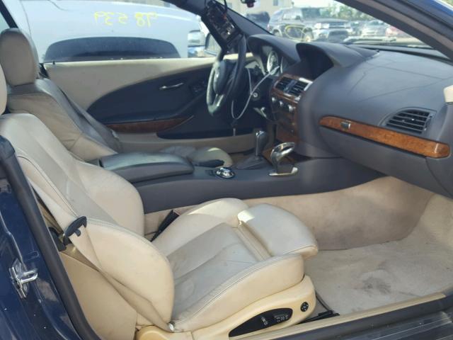 WBAEK73445B326870 - 2005 BMW 645 CI AUT BLUE photo 5